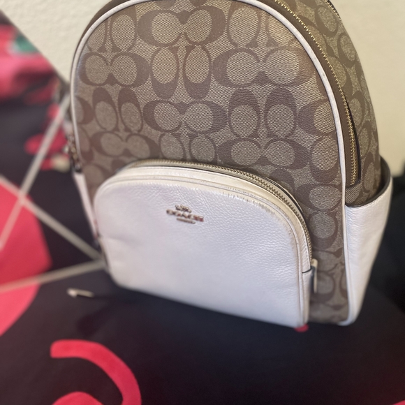 Coach Beige and Cream Women's Backpack - Picture 1 of 6